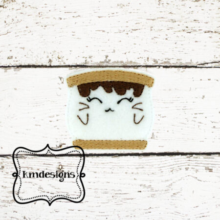 Kitty Smore feltie ITH Embroidery design file