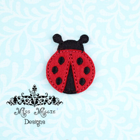 Spring Ladybug feltie ITH Embroidery design file