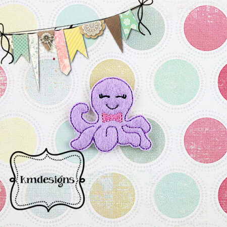 Octopus feltie ITH Embroidery design file