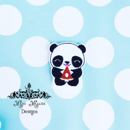 Pumpkin pie Panda Planner feltie ITH Embroidery design file