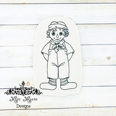 Doodle coloring doll Rag Andy doll Embroidery file