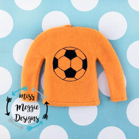 Soccer Ball ITH Doll shirt embroidery design file