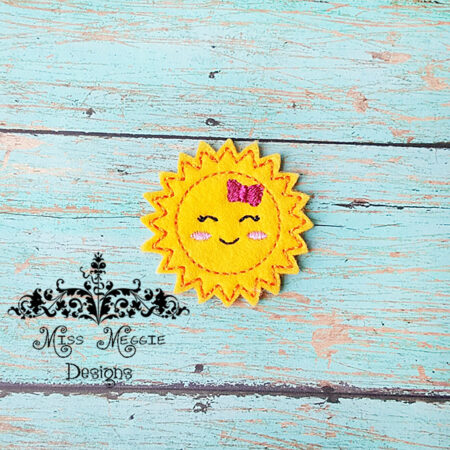 Sweet Sun feltie ITH Embroidery design file sunshine
