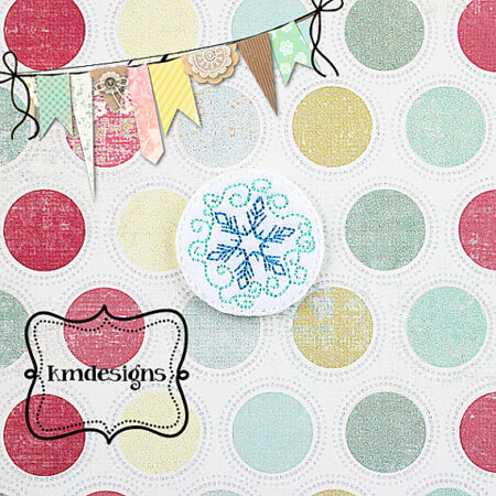 Snowflake swirls feltie ITH Embroidery design file