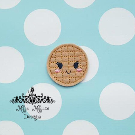 Waffle Kawaii feltie ITH Embroidery design file