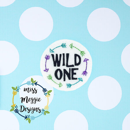 Wild One arrows feltie ITH Embroidery design file