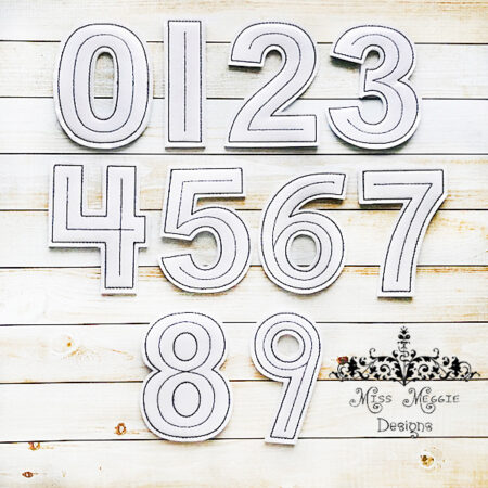 Coloring flat Tracing numbers set,  preschool,  ITH Embroidery designs (Copy)