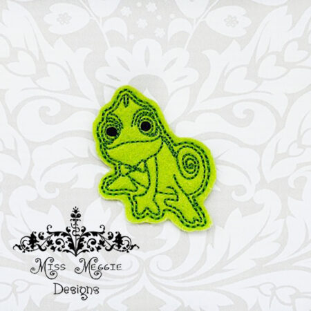 Chameleon Pascal feltie  ITH Embroidery design file