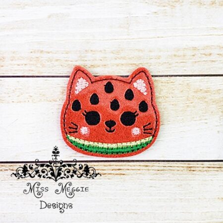 Watermelon Kitty Cat ITH Embroidery design file