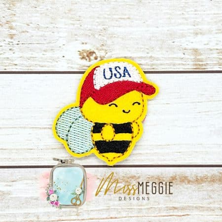 kawaii american lolly usa girl 4th of july feltie ith embroidery design file (copy)