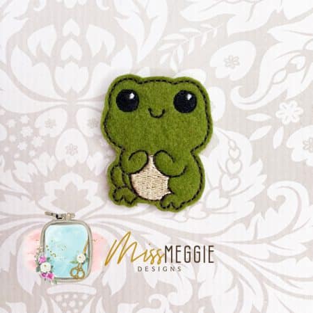 big eyes baby dolphin summer feltie ith embroidery design file (copy)