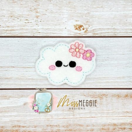 summer watering can flower feltie ith embroidery design file (copy)