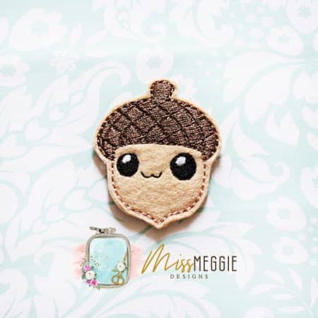 sweet silly goose with bow feltie ith embroidery design file (copy)
