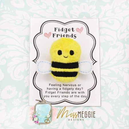 fidget friend, worry pet, pocket, positive pineapple ith embroidery digital design file (copy)