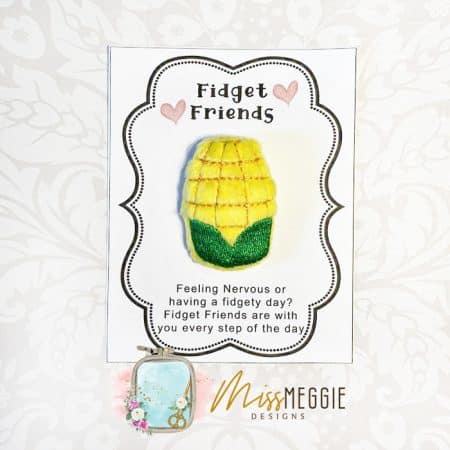 fidget friend, worry pet, pocket, cinnamon bun ith embroidery digital design file (copy)