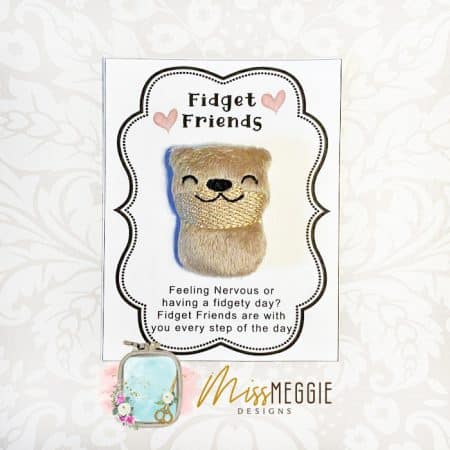 fidget friend, worry pet, pocket, cinnamon bun ith embroidery digital design file (copy)