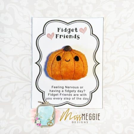 fidget friend, worry pet, pocket, cinnamon bun ith embroidery digital design file (copy)