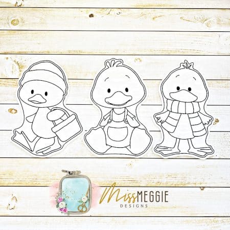 flat coloring dolls 4x4 christmas fall farm duck ducky set ith digital embroidery designs