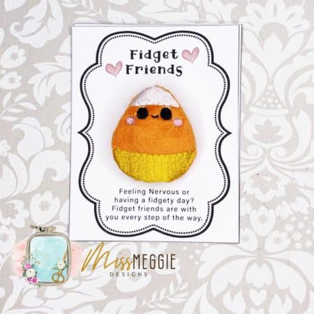fidget friend, worry pet, pocket, retro smiley face ith embroidery digital design file (copy)