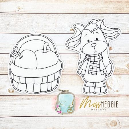 flat coloring dolls garden froggies frog ith digital embroidery designs 5x7 hoop (copy)