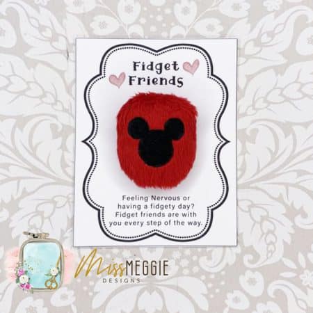 fidget friend, worry pet, pocket, mouse head ith embroidery digital design file