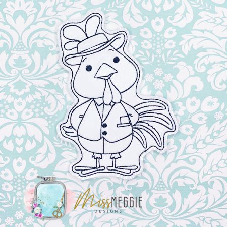 flat coloring dolls robot 2 ith digital embroidery designs (copy)
