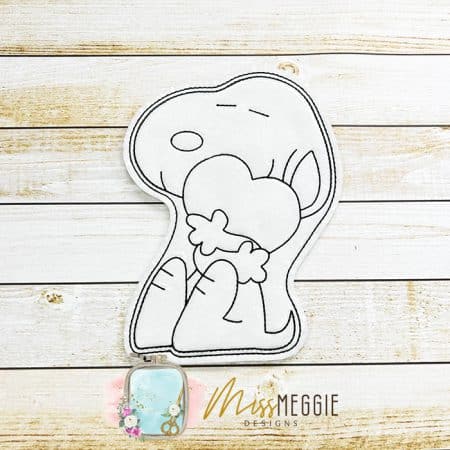 flat coloring dolls otter with pumpkin fall hat ith digital embroidery designs (copy)