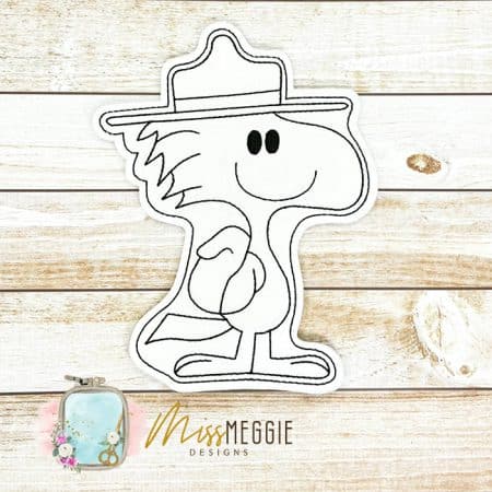 flat coloring dolls beagle scout doggie dog ith digital embroidery designs (copy)