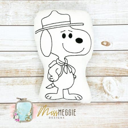 doodle coloring stuffed beagle scout doggie dog ith digital embroidery file