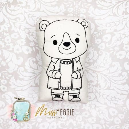 doodle coloring stuffed robot man doll ith digital embroidery file (copy)