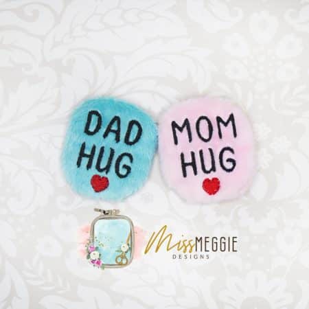 fidget friend, worry pet, pocket, positive, mom hug, dad hug set ith embroidery digital design file