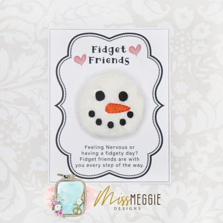 fidget friend, worry pet, pocket, positive, christmas tree ith embroidery digital design file (copy)