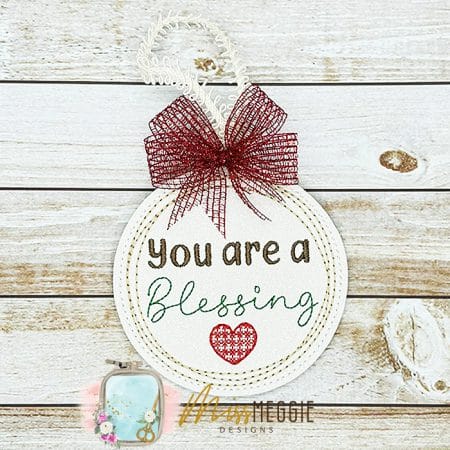 ornament narwhal christmas lights ith embroidery design file (copy)