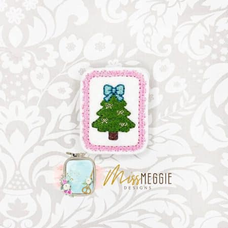 cute christmas stamp snowman feltie ith embroidery design file (copy)