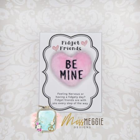 fidget friend, worry pet, pocket, positive, heart ith embroidery digital design file