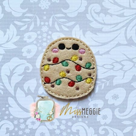 cute christmas stamp snowman feltie ith embroidery design file (copy)