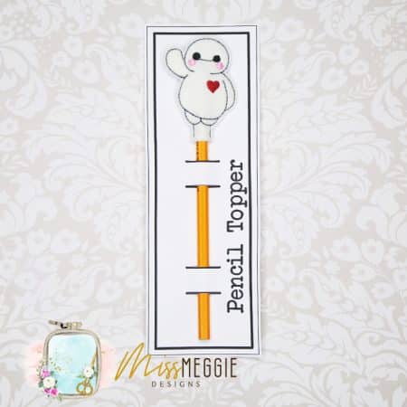 pencil topper big super her ith digital embroidery design file