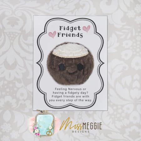 fidget friend, worry pet, pocket, positive, let god, christian ith embroidery digital design file (copy)