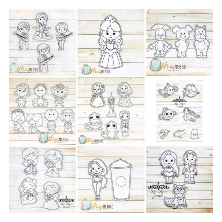 1st 2026 flat coloring doll retired pack 247 dolls. in the hoop digital designs, more packs coming.