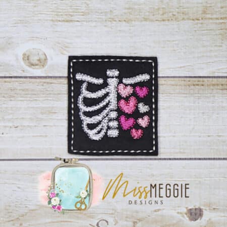 nurse heart, big eyes, kawaii valentine feltie ith embroidery design file (copy)