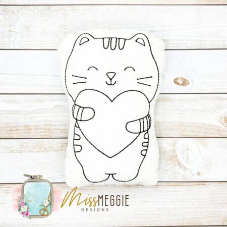 doodle coloring stuffed dinosaur rhino valentine ith digital embroidery file (copy)