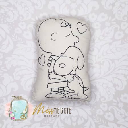 doodle coloring stuffed christmas reindeer with scarf ith digital embroidery file (copy)