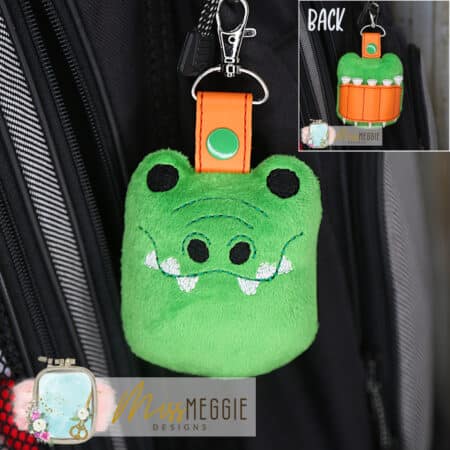 stuffie golf tee holder alligator crocodile ith embroidery digital design file
