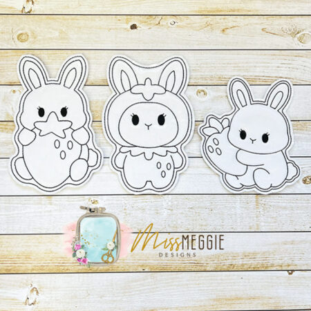 flat coloring doll groundhog day set ith digital embroidery designs (copy)