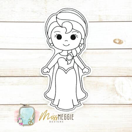 flat coloring doll princess jazzy ith digital embroidery designs (copy)