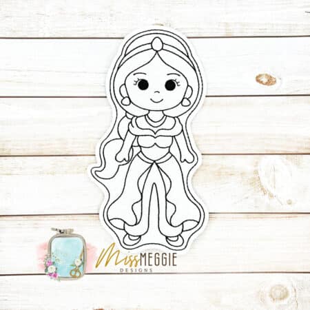 flat coloring doll easter beagle dog and his bird singing page, 3 sizes ith digital embroidery designs (copy)