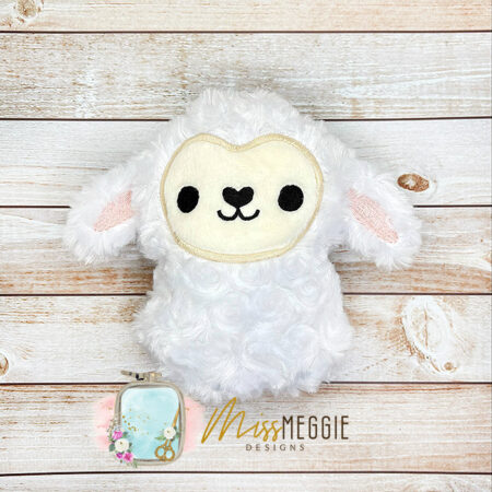 wobble huggable lamb sheep stuffie ith embroidery digital design file