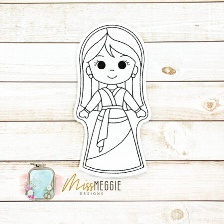 flat coloring doll princess cindy ith digital embroidery designs (copy)