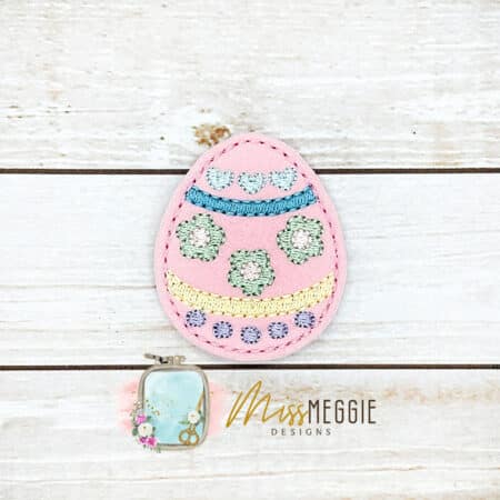 spring pretty egg easter feltie ith embroidery design file
