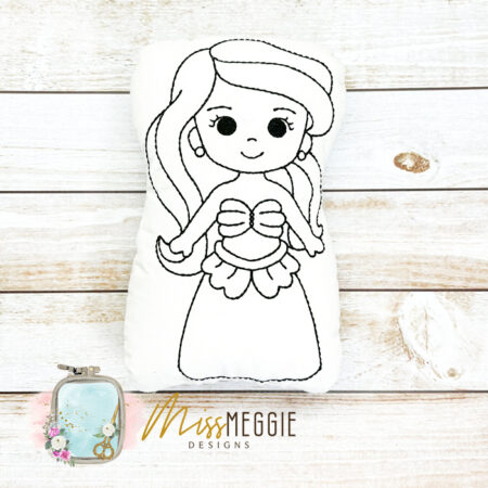 doodle coloring stuffed princess froze sister ith digital embroidery file 3 sizes (copy)